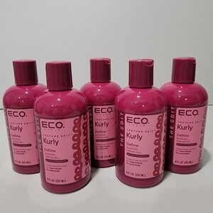 5pk Eco Style The Edit Kurly Define Shaping Cream Gel Vitamin K Type 3 Curls 8oz